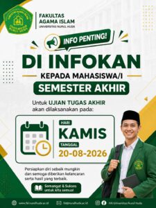 Ujian Tugas Akhir 20-08-2026 Mahasiswa Fakultas Agama Islam || Universitas Nurul Huda