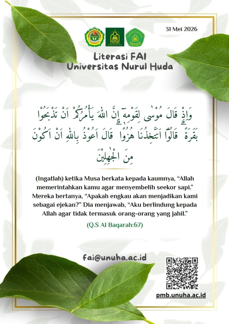 Literasi FAI_31 Mei 2026 - Q.S Al-Baqarah ayat 67